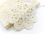 お花のレースドイリー/075/ホワイト