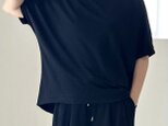 【接触冷感】前後差裾ラウンド ビッグシルエットプルオーバー 3色展開【ブラック】『2025リデザイン』