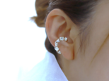 銀のフリル SV925イヤーカフ片耳用