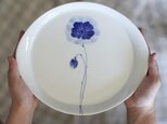 追加のご注文の商品　 青いアネモネ 染付のプレートL