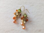 金具変更OK　カーネリアンのイヤーアクセサリー（P1083）