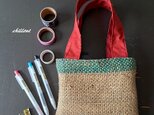 【sale】【コーヒーヘンプ】Coffee Hemp Bag：ミニトート：グリーンライン【0770】
