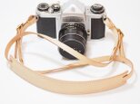 一眼レフ ミラーレス カメラストラップ ナチュラル ヌメ革