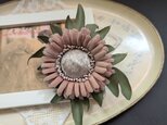 ブローチ ヒマワリ（ローズブロン色）B39