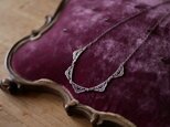 純銀 フィリグリーネックレス スターリングシルバー フランスヴィンテージ