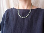 Green Kyanite × Zirconia Necklace/グリーンカイヤナイト×ジルコニア ネックレス
