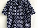 絞り浴衣アロハシャツ　MLサイズ