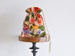 数量限定！チュールフラワー刺繍3way巾着ショルダーバッグ　マルチカラーの画像