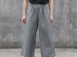 【即納】高品質 ソフトでナチュラルな風合い 西脇産 ダンガリー ワイドイージーパンツ(ブラック・黒)ポケット コットン