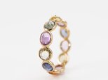 K18 Multicolor Sapphire Full Eternity Ring
