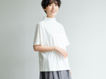 ★サンプルセール　1点のみ★一枚でコーデをワンランクアップ　ボルトネック　Tシャツ　カットソー　230605-1(Q34)