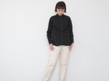 アウトレット　Pintuck band collar shirt / black