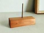 カードスタンド 桜材|真鍮棒付き ポストカード立て 無垢材 イベント什器