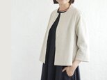 凛とした大人の装いに✦ 桐七炊きコットンリネン はおりジャケット（生成り）CO12