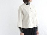 凛とした大人の装いに 桐七炊きコットンリネン はおりジャケット（生成り）CO12