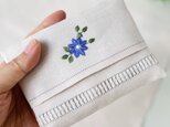 m様専用：憧れのクレマチス｜手刺繍＆手仕立てのソフトリネンポケットティッシュケース