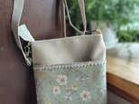 sale セージ*オックス*アンティークレース*スマホショルダー*サコッシュ