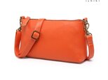 ショルダーバッグ レディース 斜めがけ 本革レザー 可愛い 小サイズ 軽量 ポシェット オレンジ W29