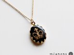 西ドイツヴィンテージ！クラウンネックレス(ブラック)　1950年代　金アレ対応