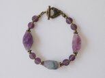 Jaipurの風景Ⅲ -インドガラスビーズとフローライトのブレスレット