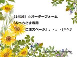 (1416)☆オーダーフォーム『ねっちさま専用ご注文ページ』。・。・(^^♪