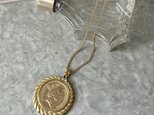 N290-ヴィンテージネックレス・U.S.A. 1980s Queen Elizabeth II One Penny Coin