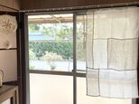 日常を飾る布｜生成りと白のリネンつぎはぎクロス(120×70)
