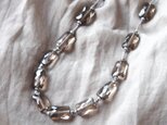 【EM様専用】Rectangle Shine Necklace（スモーキークォーツ）