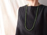Green jade Necklace／グリーンジェード ロングネックレス