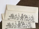 お札が入る封筒　家イラスト入り5枚