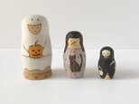 ハロウィンマトリョーシカ B（幽霊、魔女、骸骨の仮装）３個セット