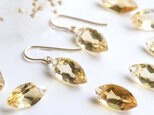 陽だまりの雫＊天然石シトリンピアス/イヤリング｜天然石　14Kgf 11月誕生石 --Sunlit Drops--