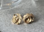 YM163-【 Monet 】モネ・ヴィンテージイヤリング 1950s Gold Tone Leaf Swirl