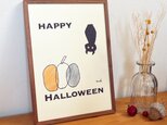 【ハロウィン】コウモリのハロウィンポスター＊インテリア＊ポスター＊秋