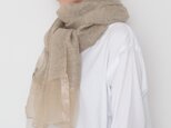 silk wool stole / beige