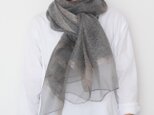 silk wool stole / gray