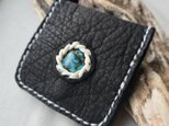 鹿革のコインケース チベタンターコイズ