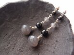 【SV】Gray Moonstone Earrings／グレームーンストーン ミニスタッドピアス