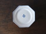 18世紀 Moustiers ムスティエ 青絵 オクトゴナル皿 平皿 フランス アンティーク 0502390