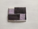 ポケットティッシュカバー　purple&brown