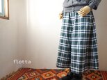 グリン系タータンチェックなキュロットガウチョパンツ