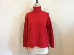 【2025新色♡】ふっくらあたたかウール混タートルネックプルオーバー  レッド