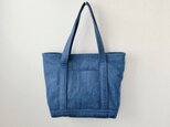 デニムのマチ付きトートバッグ(2way可能)