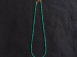 【K14gf】Colored Stone Plane Necklace／プレーンネックレス（グリーンジェード）