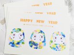 毎年使える干支なし年賀状3枚セット　(だるま)