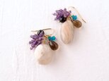Moonstone × Amethyst Earrings／ムーンストーン×アメジスト フリンジピアス