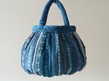 ribbon denim maru bag [blue]