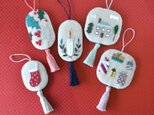 刺繍 クリスマス オーナメント ５点