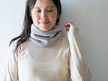 Organic Cotton Fur ヤク混グレージュ　ネックウォーマー【Shortサイズ】