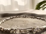 【ギフトに最適】ユニセックスカレンシルバーキューブカットブレスレット　2、5mm